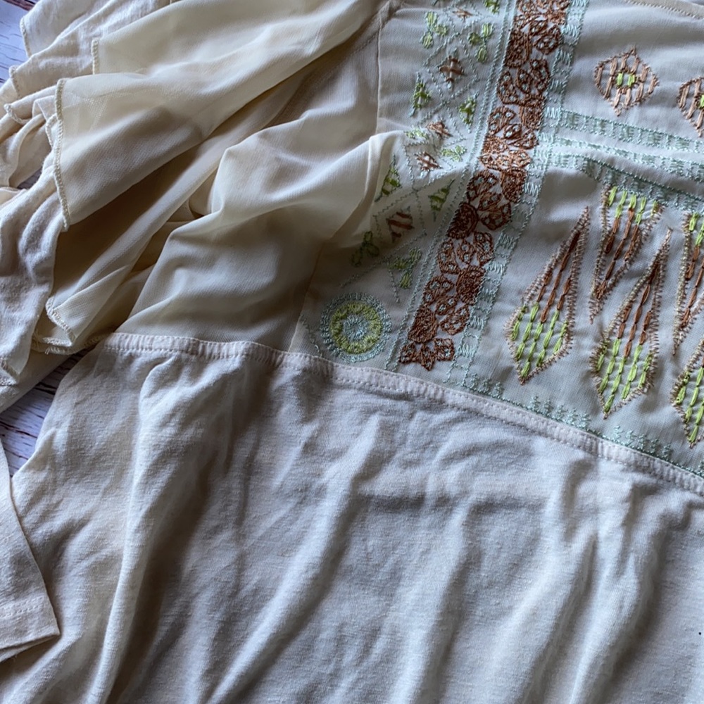 FREE PEOPLE embroidered long sleeve - Picture 4 of 10
